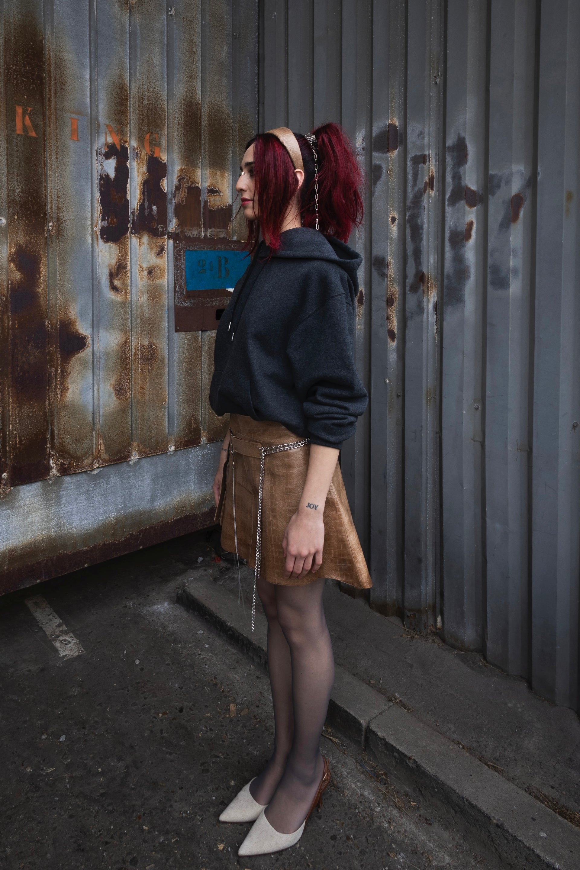ANHTRACITE 3D INK RELAXED FITTED HOODIE