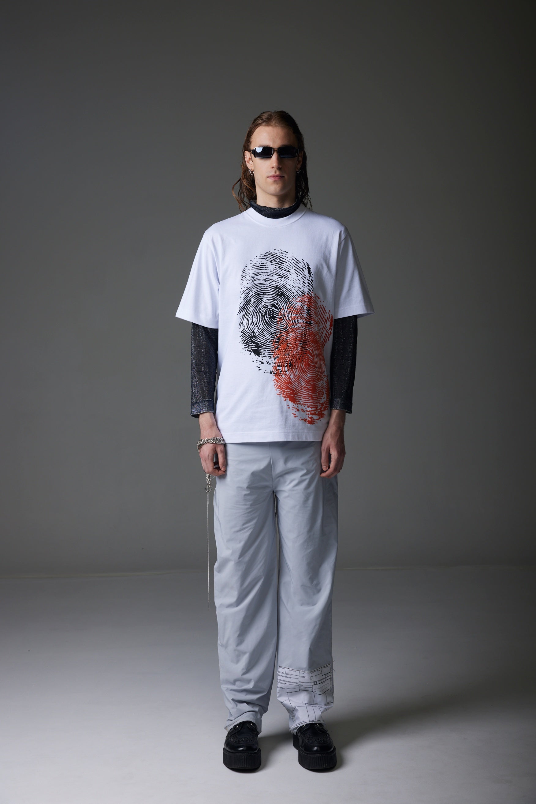 CLOUDGREY STRAIGHT LEG FITTED PANTS