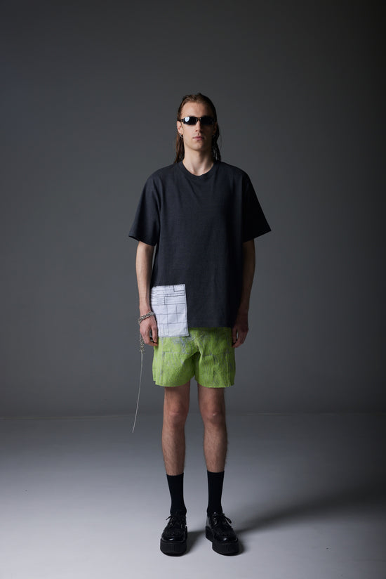 GREEN SHORTS 3D PUFF PRINTED