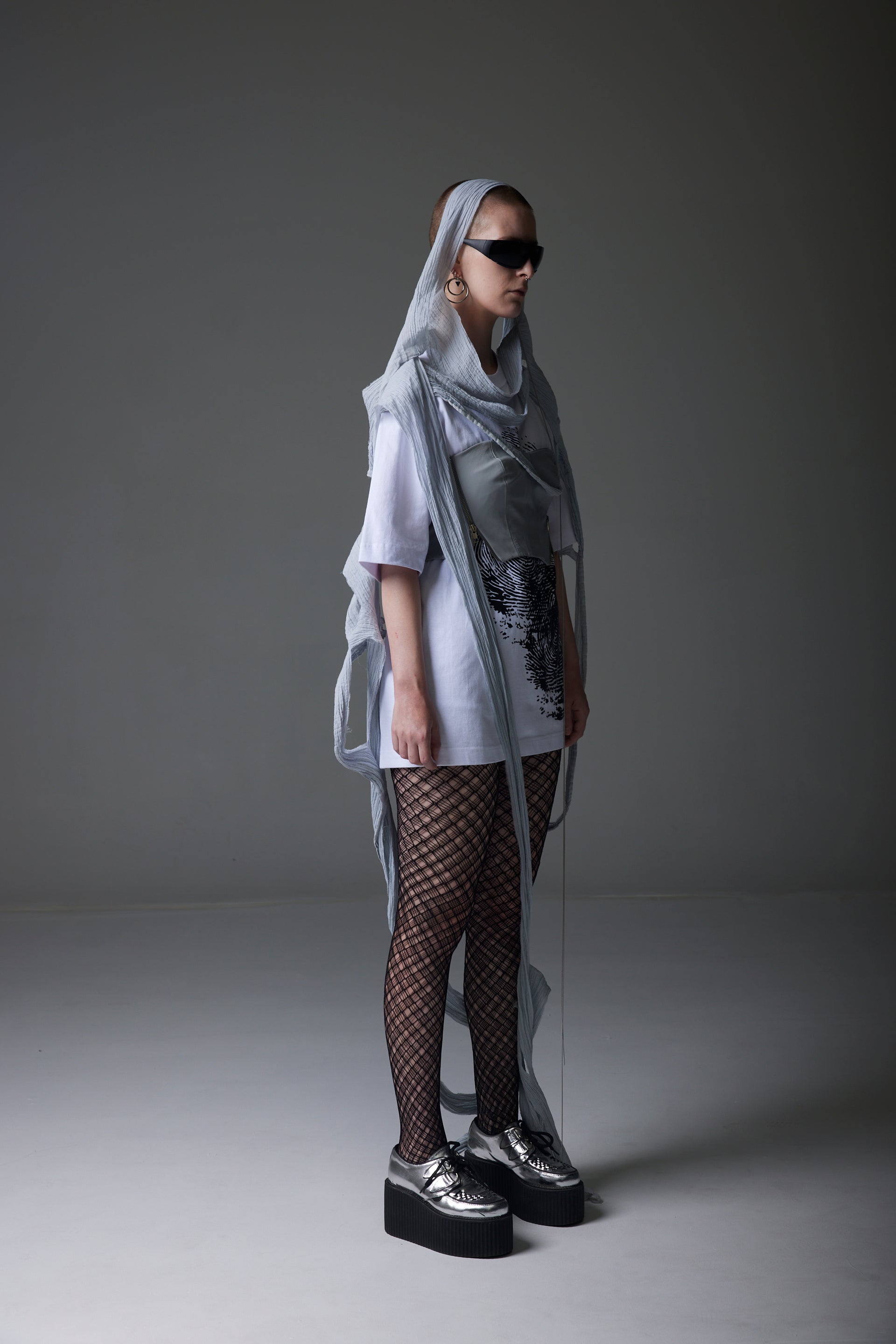 DOUBLE FLOCK FINGERPRINTED OVERSIZED TSHIRT