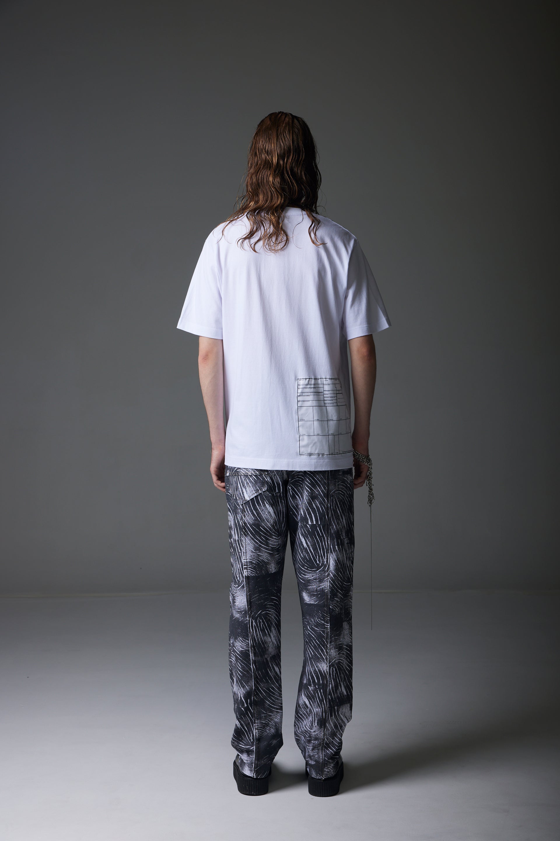 DOUBLE FLOCK FINGERPRINTED OVERSIZED TSHIRT