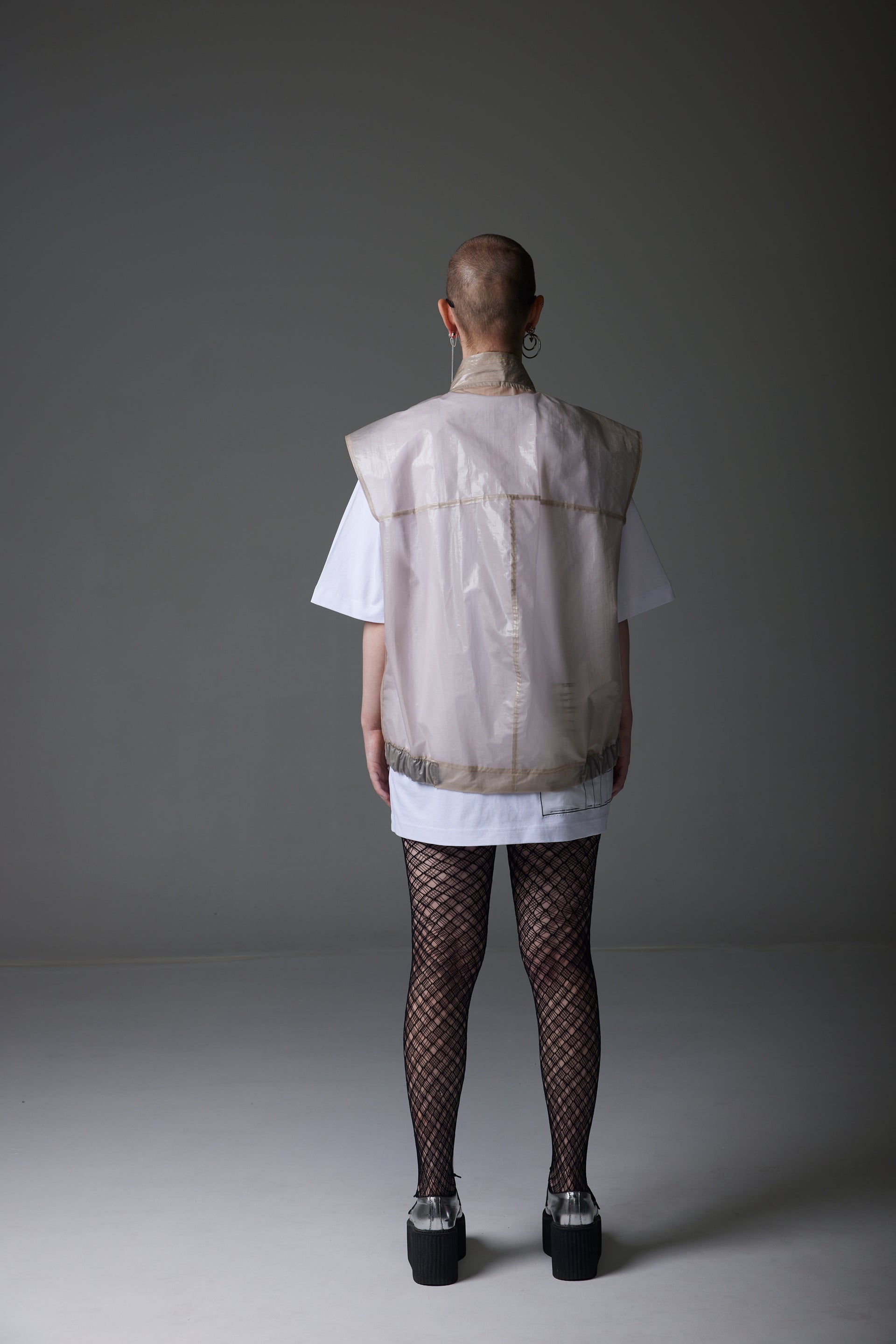 DOUBLE PRINTED OVERSIZED UNISEX TSHIRT HONEYORANGE FLOCKPRINT