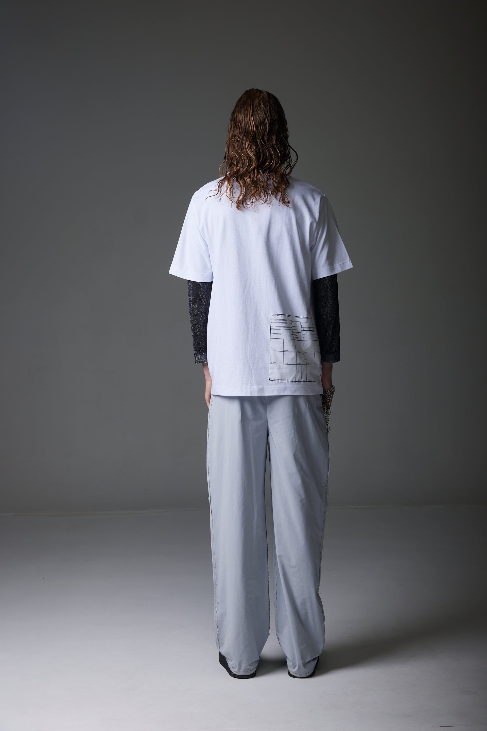 CLOUDGREY STRAIGHT LEG FITTED PANTS